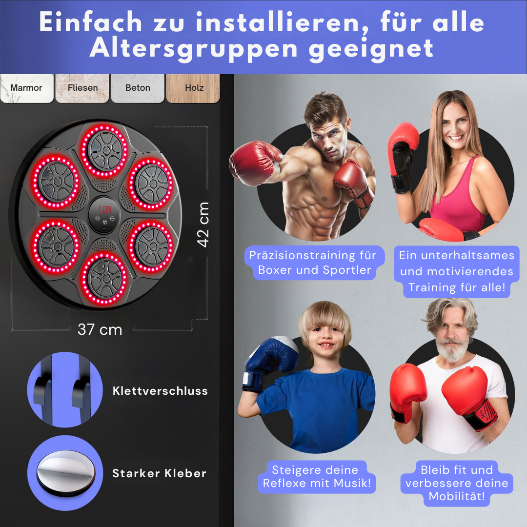 Music Boxing Machine Bluetooth Professionell + Handschuhe Geschenkt